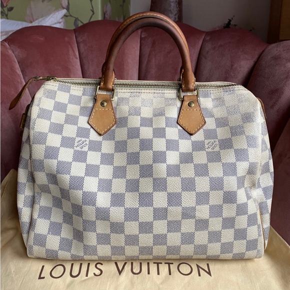 Louis Vuitton Speedy Damier Azur Handbag - Picture 1 of 8